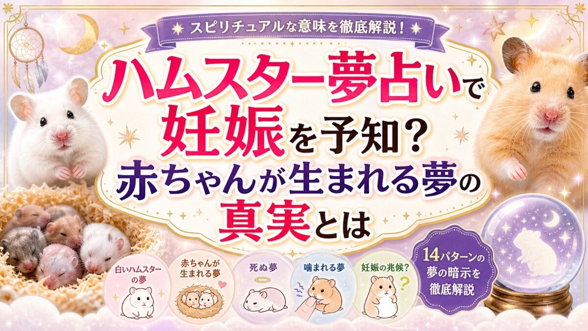 ハムスター夢占いで妊娠を予知?赤ちゃんが生まれる夢の真実とは